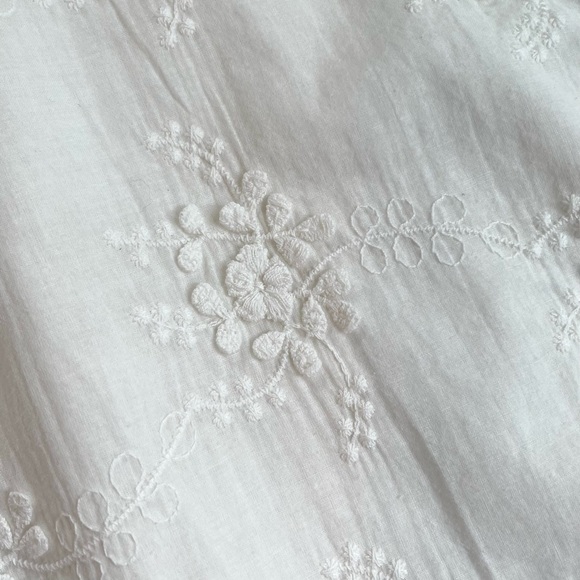 NWT O.P.T. White Ethereal Floral Embroidered Cap Sleeve Mini Dress - Picture 9 of 16